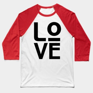 Love Awesome Typography Baseball T-Shirt